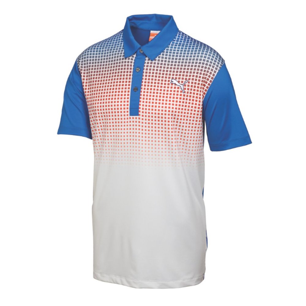 PUMA Golf Jr Collection Children Youth Kids Golf GLITCH Polo Shirt Blue …